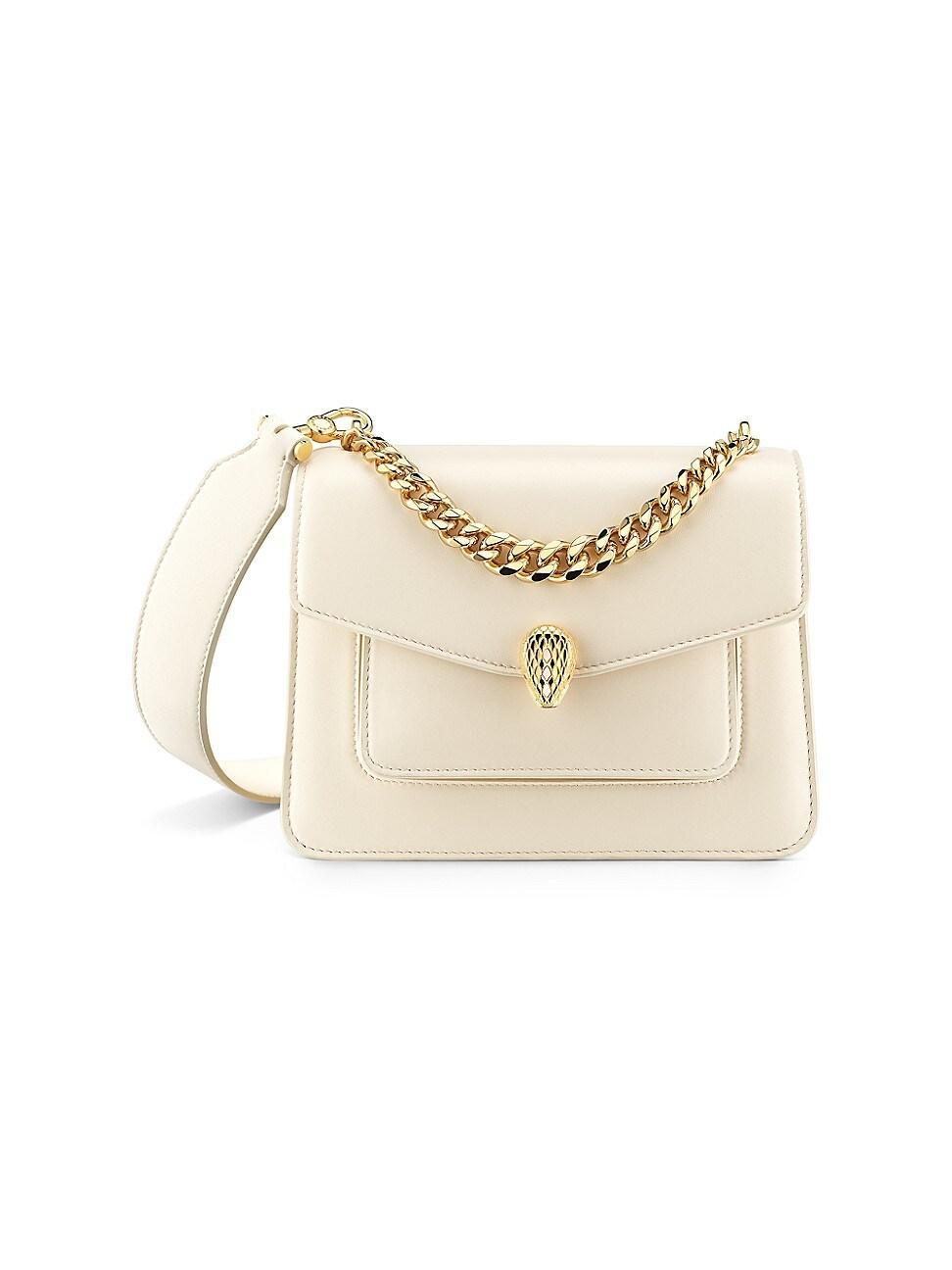 Womens Maxi Serpenti Leather Chain Crossbody Bag Product Image