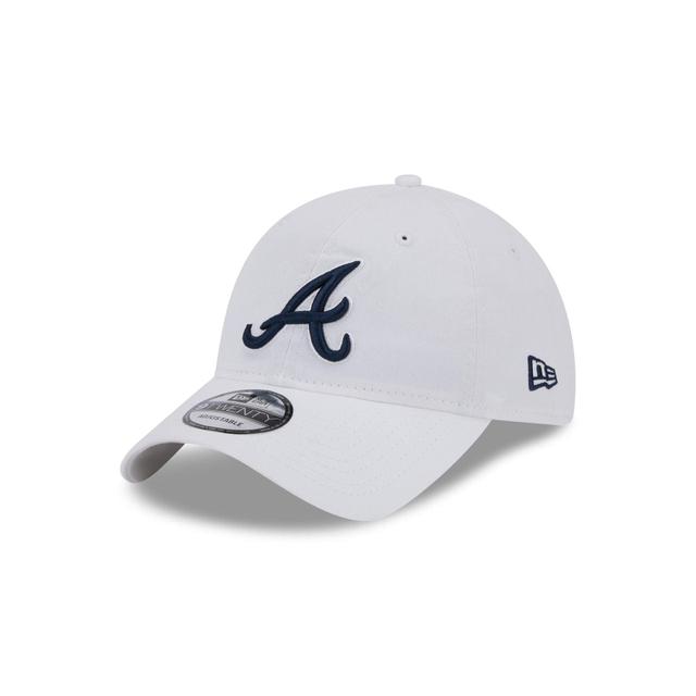 Atlanta Braves White 9TWENTY Adjustable Hat Male Product Image