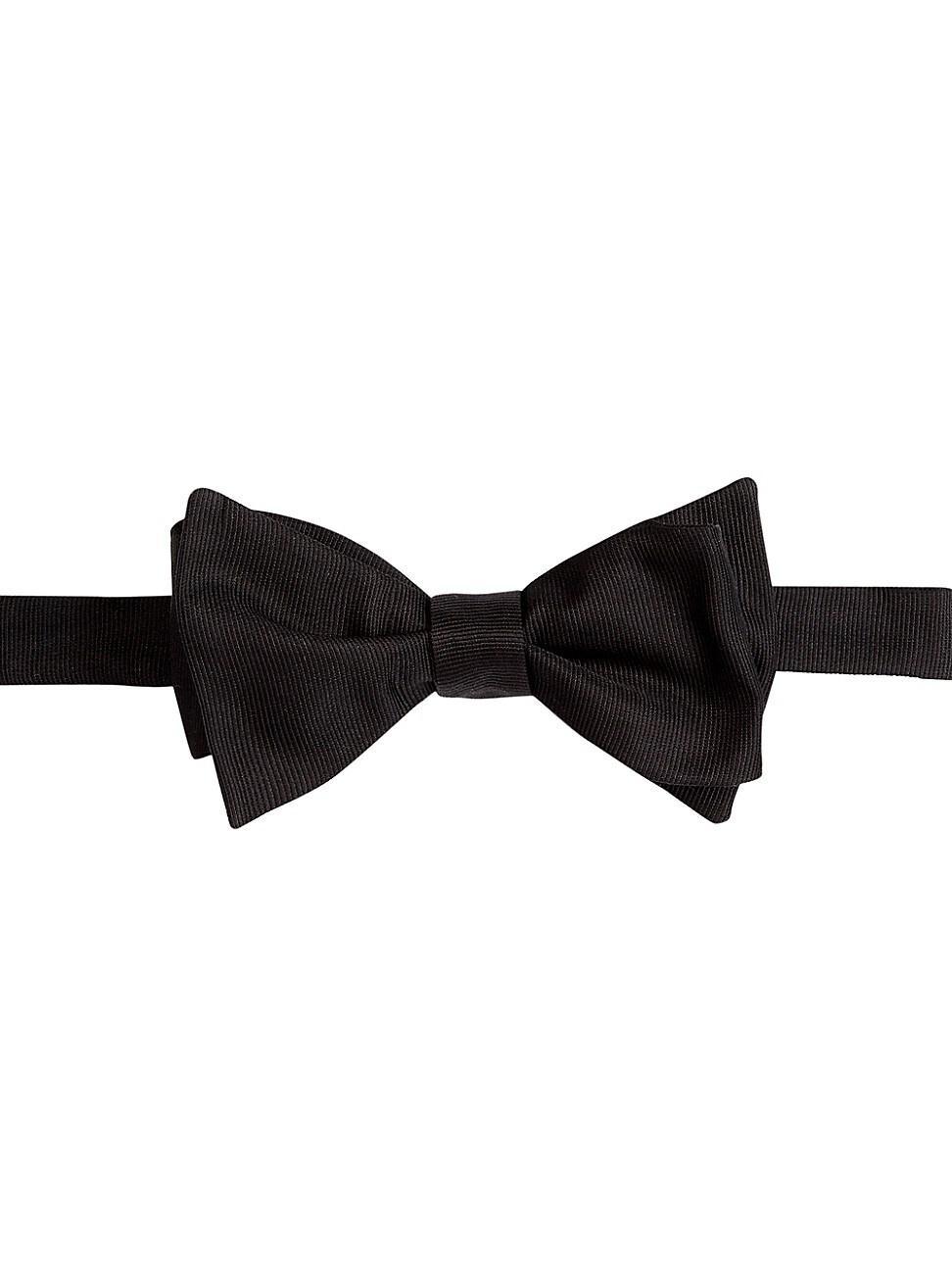 Mens Solid Silk Bow Tie Product Image