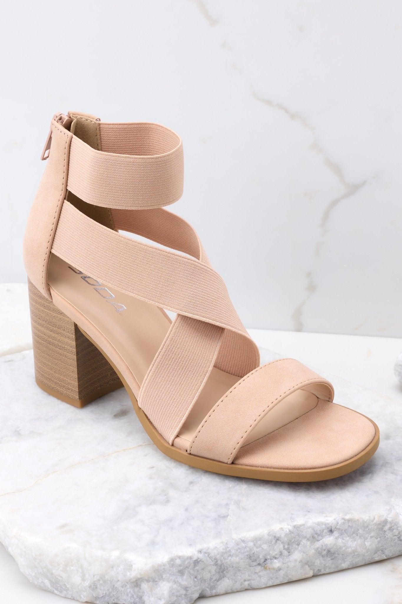 The Real Me Beige High Heel Sandals Product Image