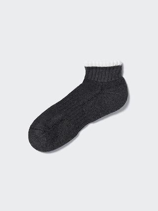 Mens Pile-Lined Short Socks with Deodorizing Dark Gray US8-US11 UNIQLO US Product Image