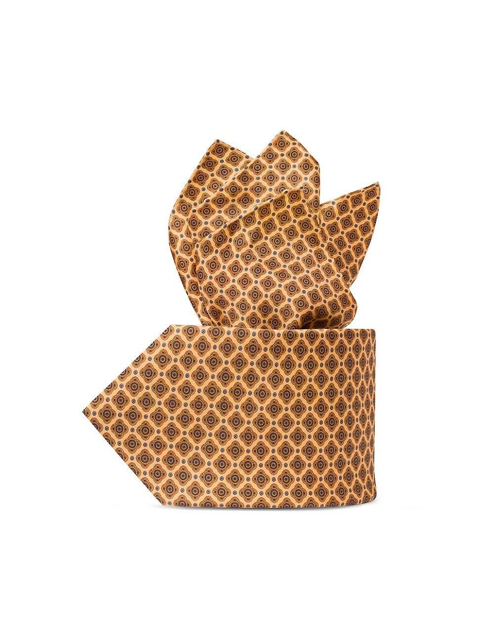 Mens Luxury Printed Silk Tie Set Product Image