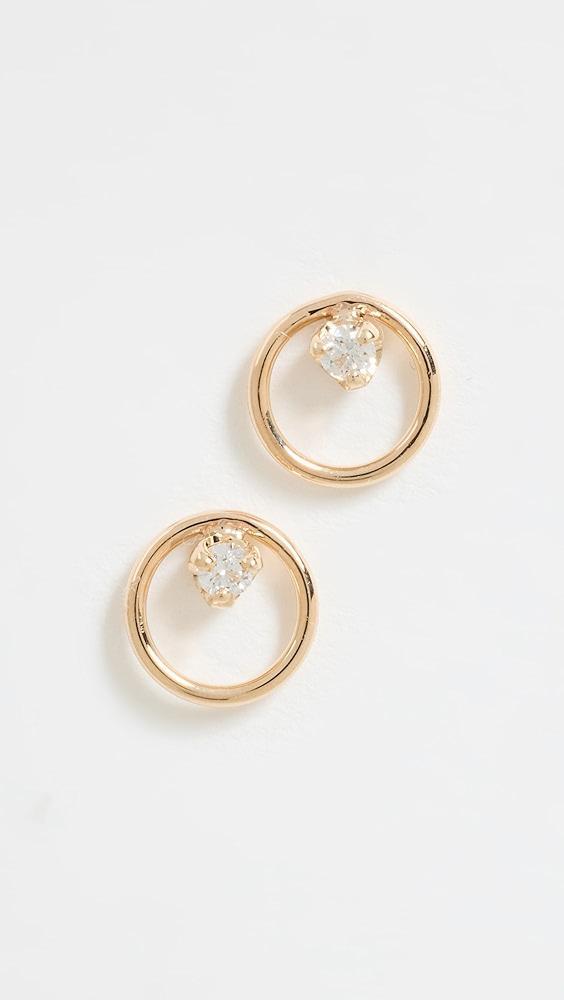 Zoe Chicco 14k Gold Small Circle Studs | Shopbop Product Image