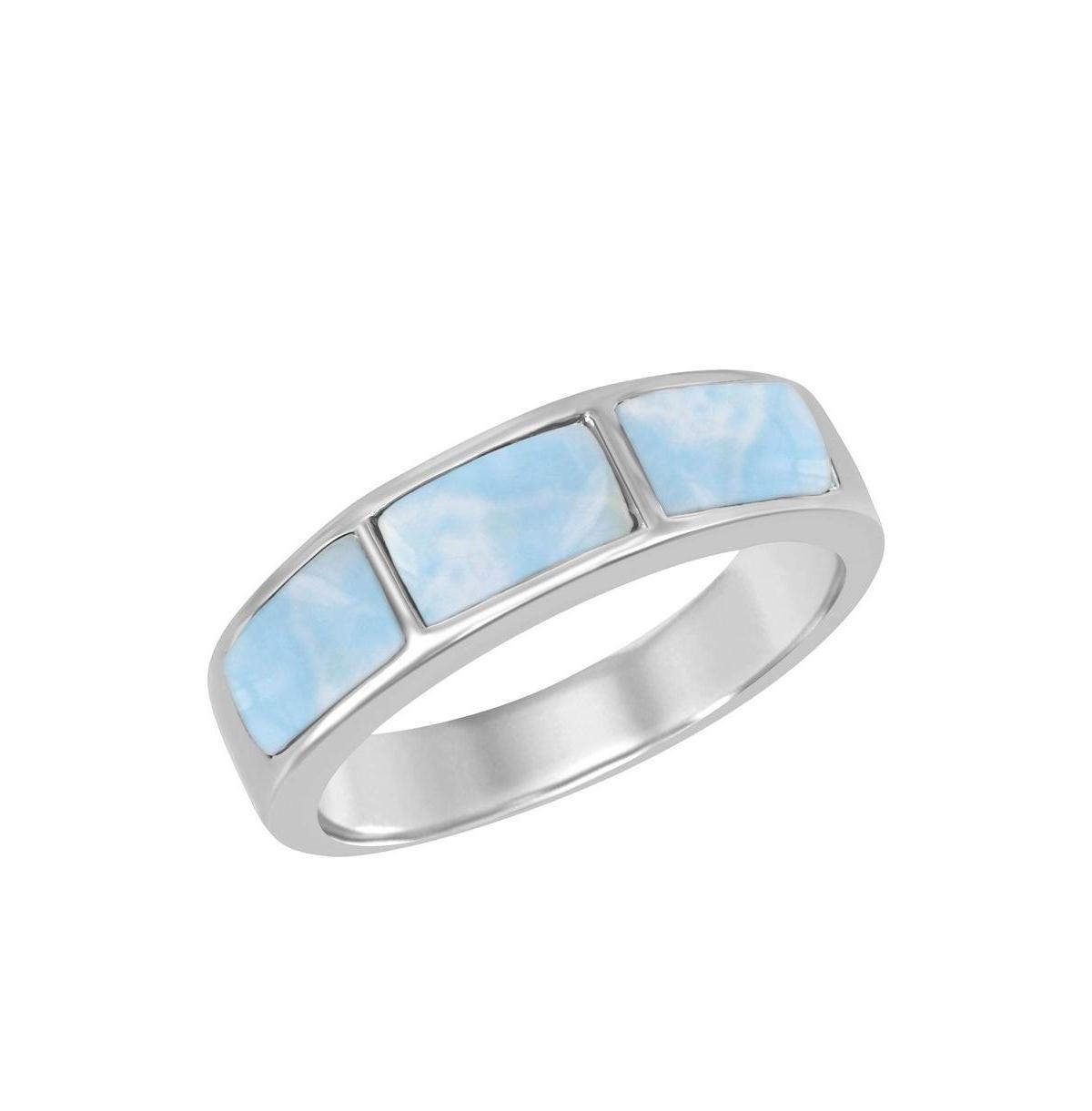 Sterling Silver Larimar Ring, Womens Blue Product Image