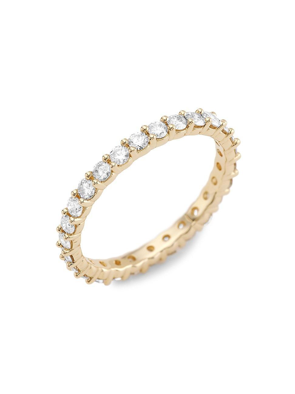 Womens 14K Yellow Gold & 1 TCW Diamond Eternity Band Product Image