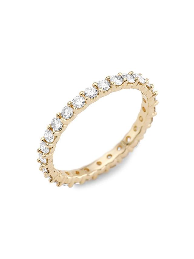 Womens 14K Yellow Gold & 1 TCW Diamond Eternity Band Product Image