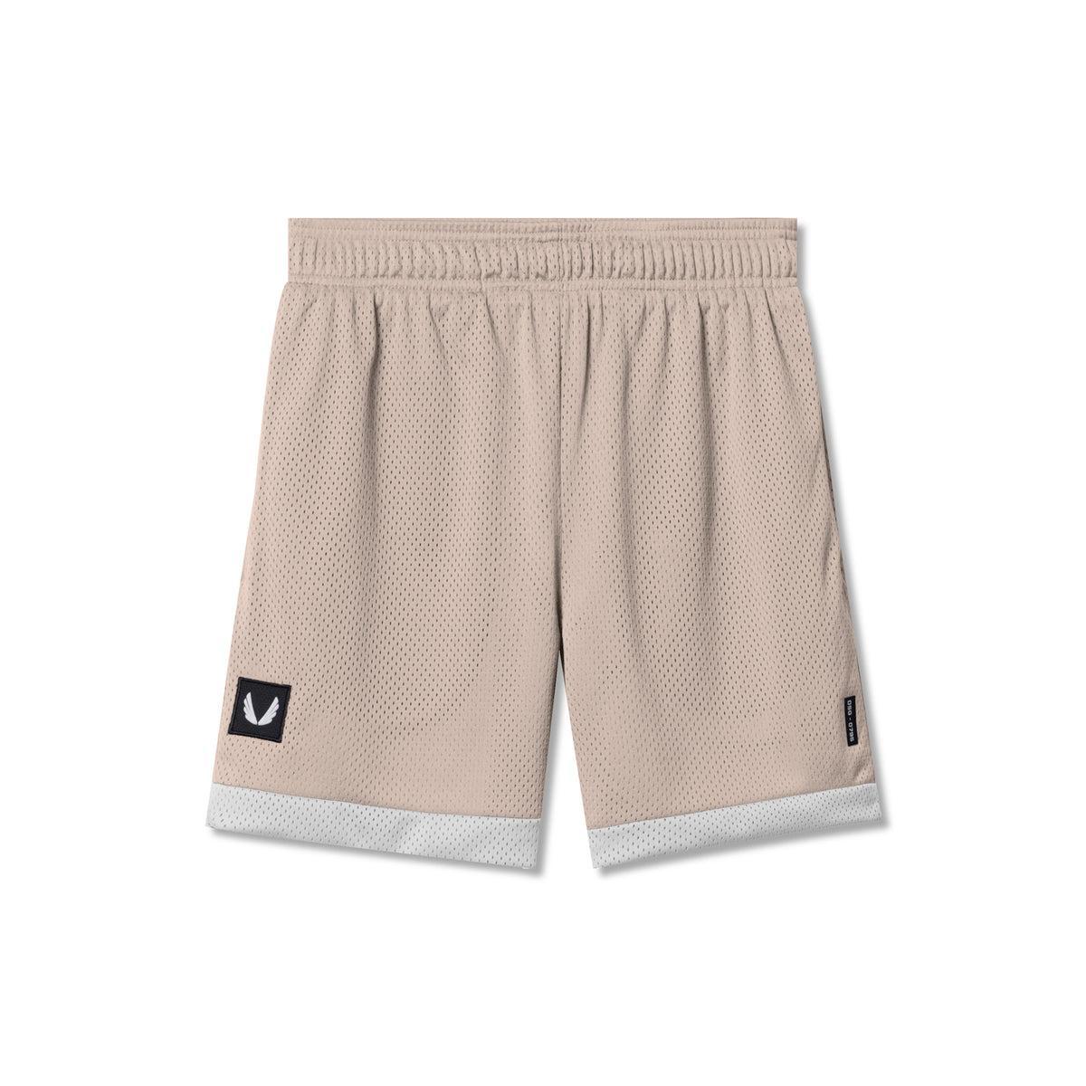 0795. SilverPlus™ Mesh Reversible Short  - Beige/White Product Image