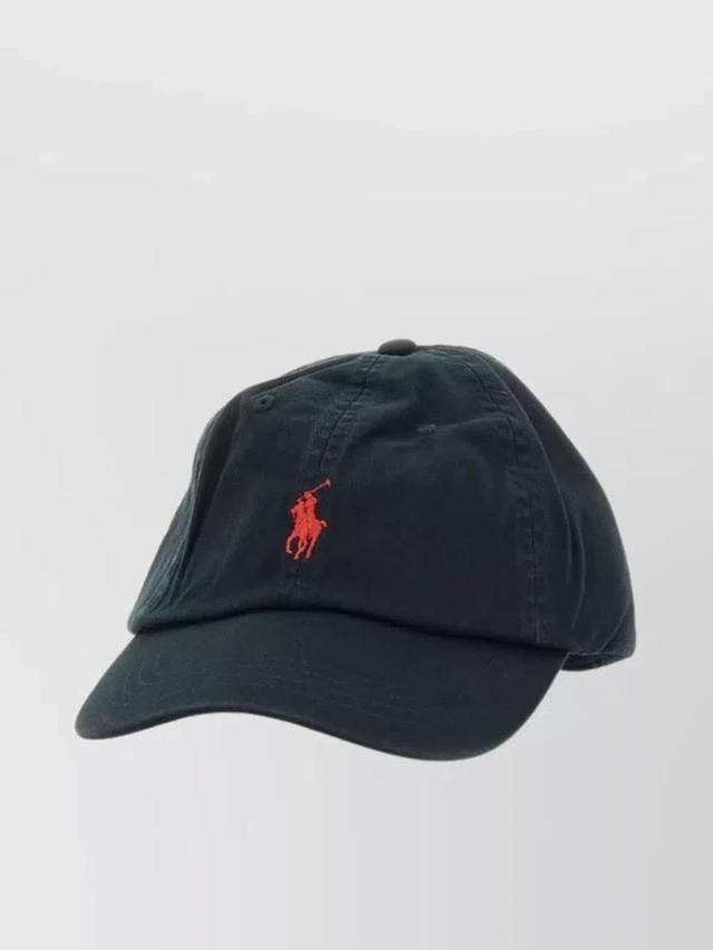 POLO RALPH LAUREN Cotton Baseball Cap In Black,red Product Image