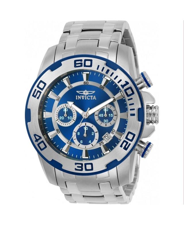 Invicta Mens 22319 Pro Diver Quartz Chronograph Blue Dial Watch - Blue Product Image