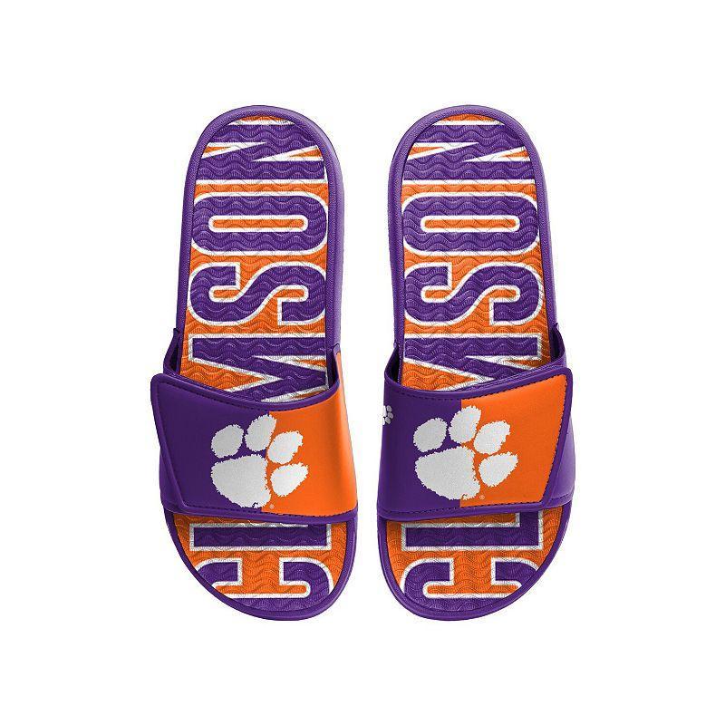 Mens FOCO Clemson Tigers Logo Gel Slide Sandals Product Image