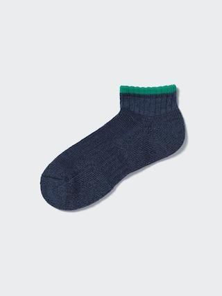 Mens Pile-Lined Short Socks with Deodorizing Blue US8-US11 UNIQLO US Product Image