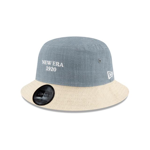 New Era Cap Soft Linen Slate Bucket Hat Male Product Image