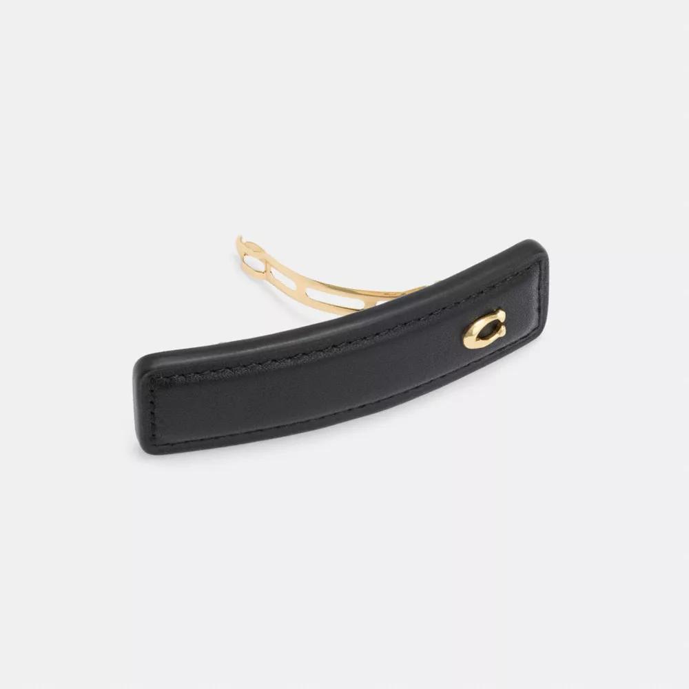 Signature Leather Barrette Product Image