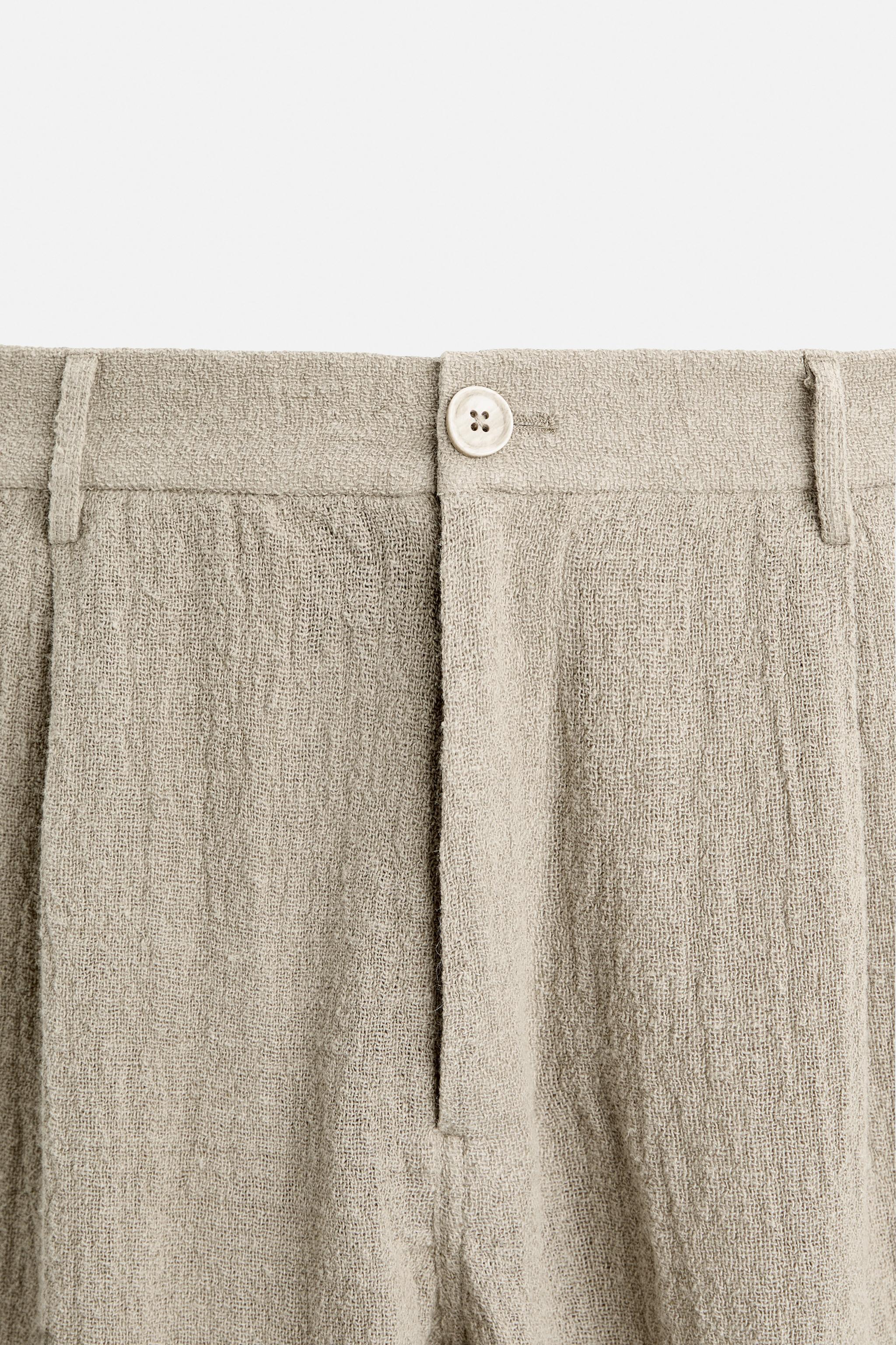 100% LINEN OVERSIZED FIT SHORTS Product Image