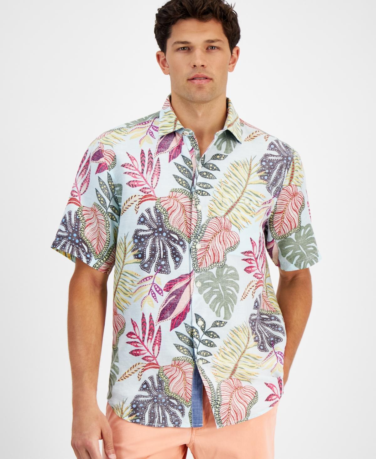 Tommy Bahama Mens Sand Linen Retro Vines Short Sleeve Printed Shirt Product Image