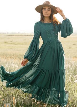 Marjorie Dress in Teal Product Image