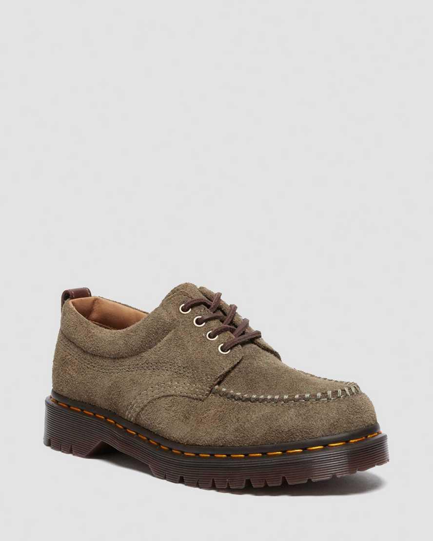 DR MARTENS Lowell Suede Moc Toe Shoes Product Image