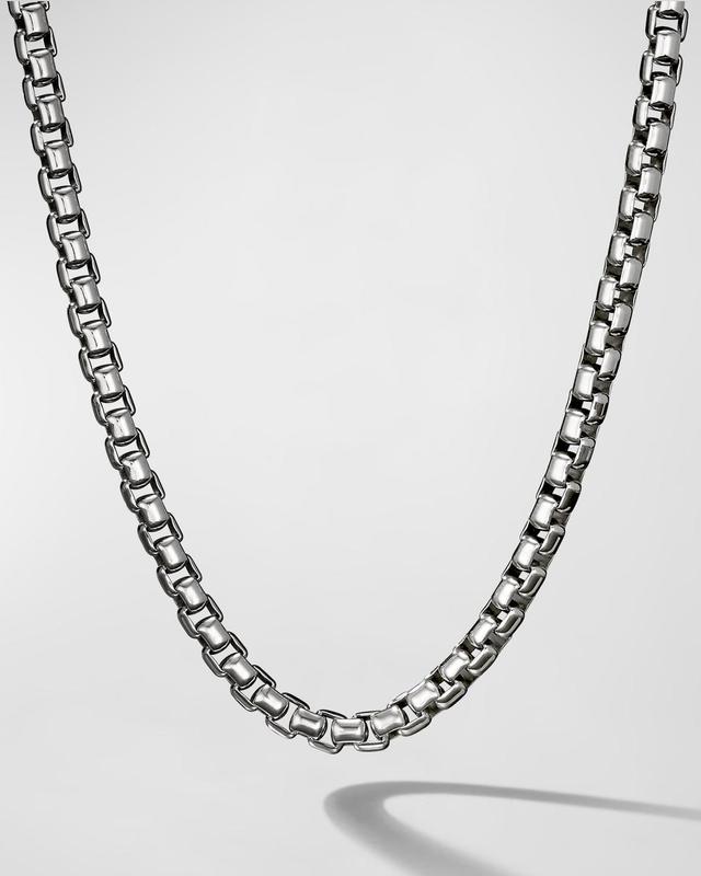 Mens Box Chain Necklace In Sterling Silver, 5.2mm Product Image