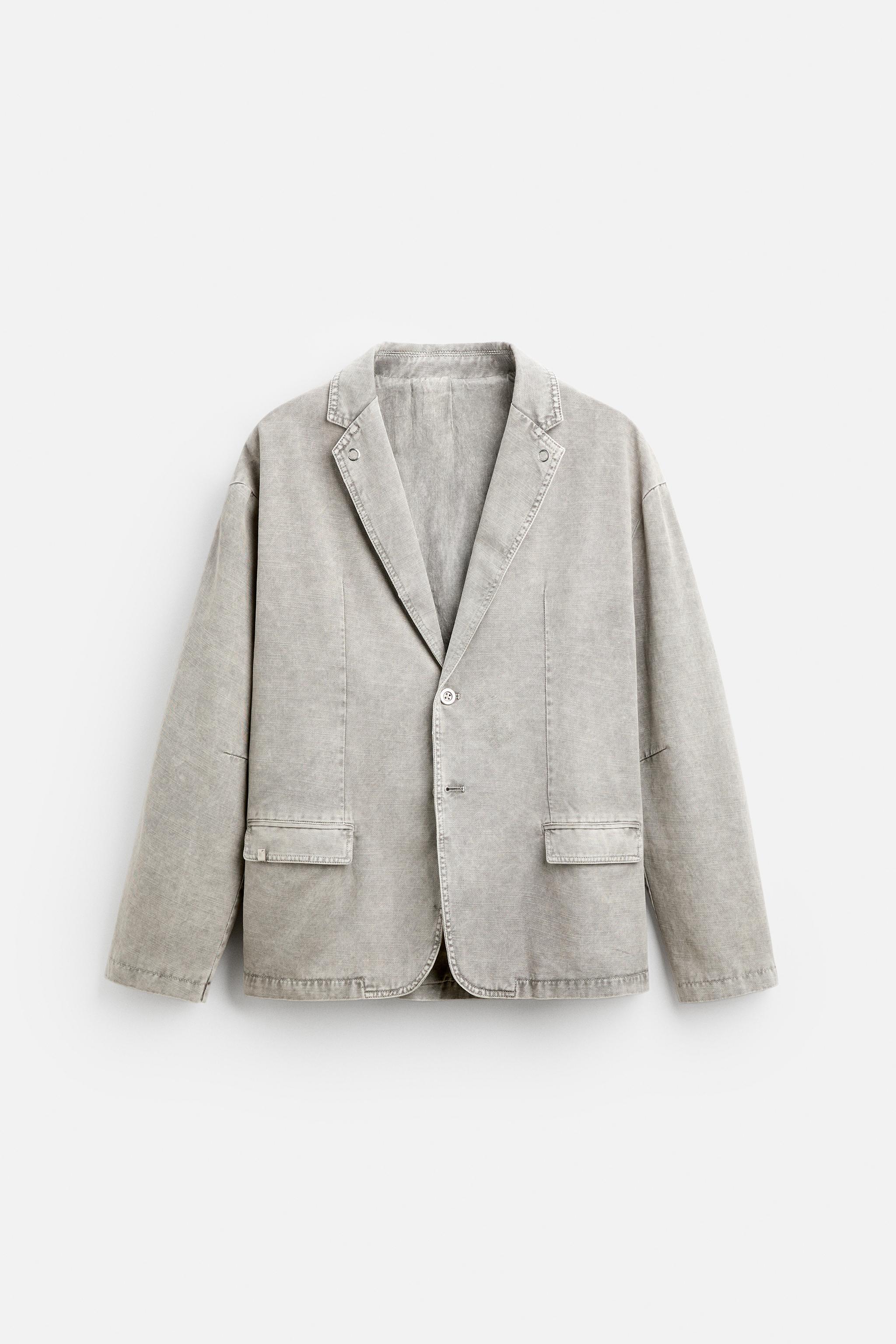 TEXTURED WASHED BLAZER Product Image