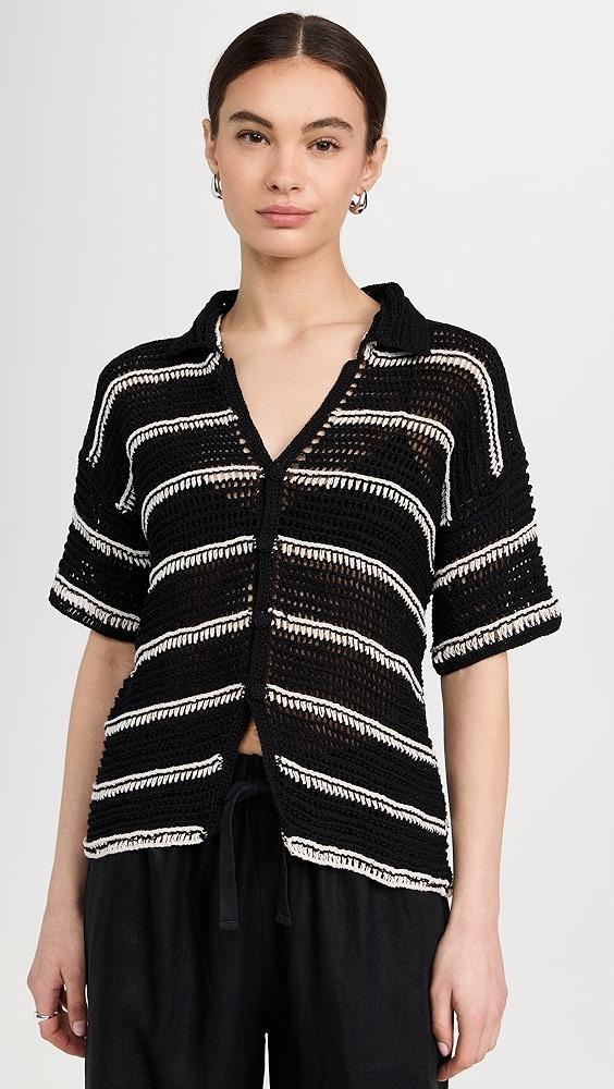 FAITHFULL THE BRAND Gioia Handmade Crochet Shirt | Shopbop Product Image