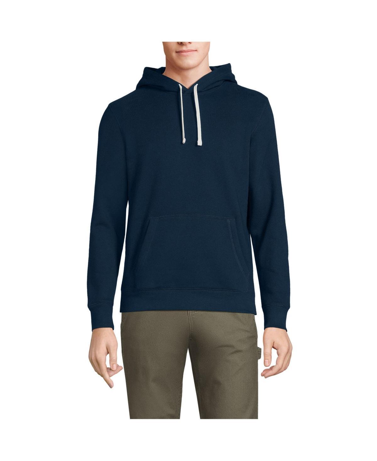 Big & Tall Lands End Serious Sweats Pullover Hoodie, Mens Radiant Blue Product Image