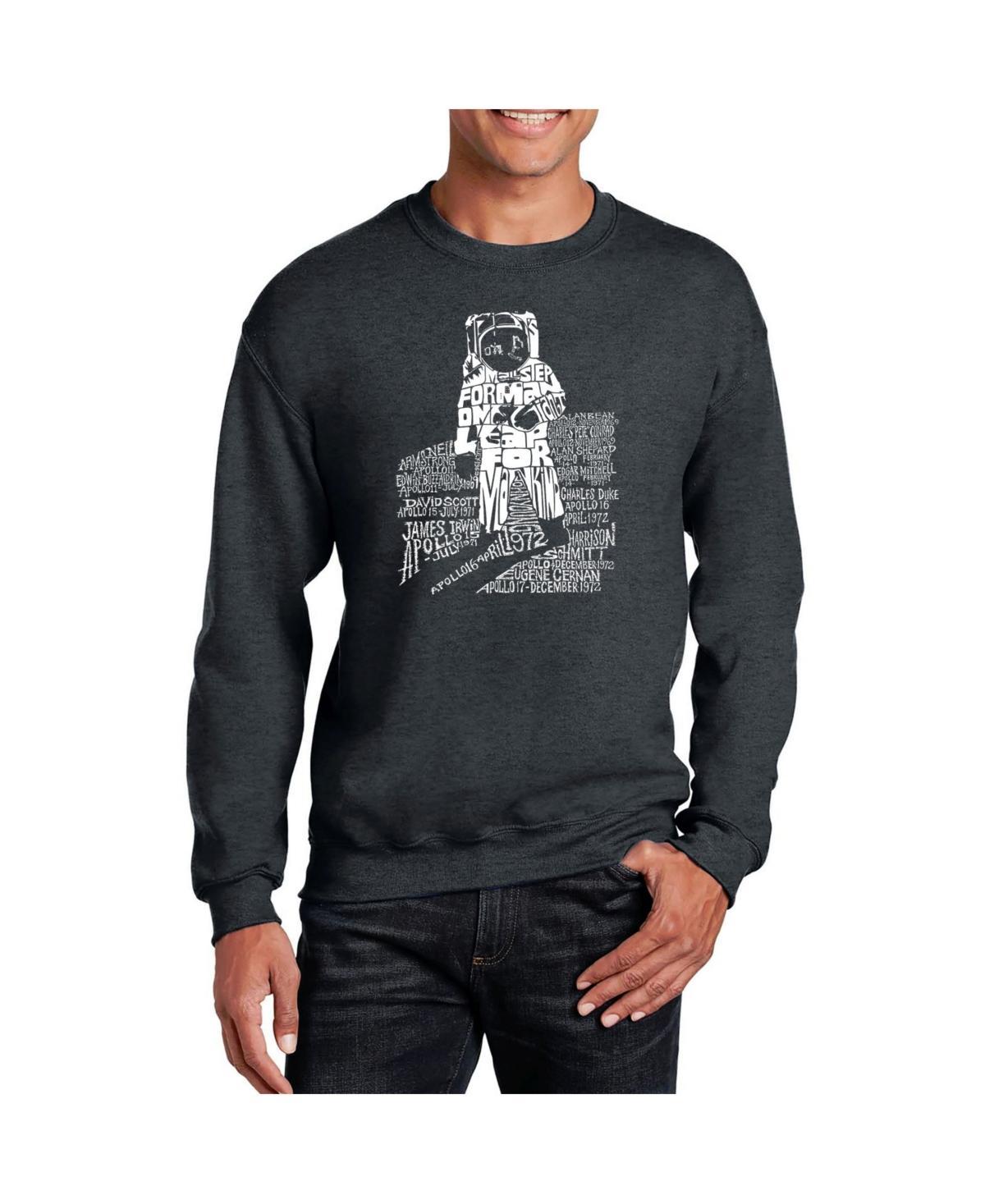 La Pop Art Mens Word Art Astronaut Crewneck Sweatshirt Product Image