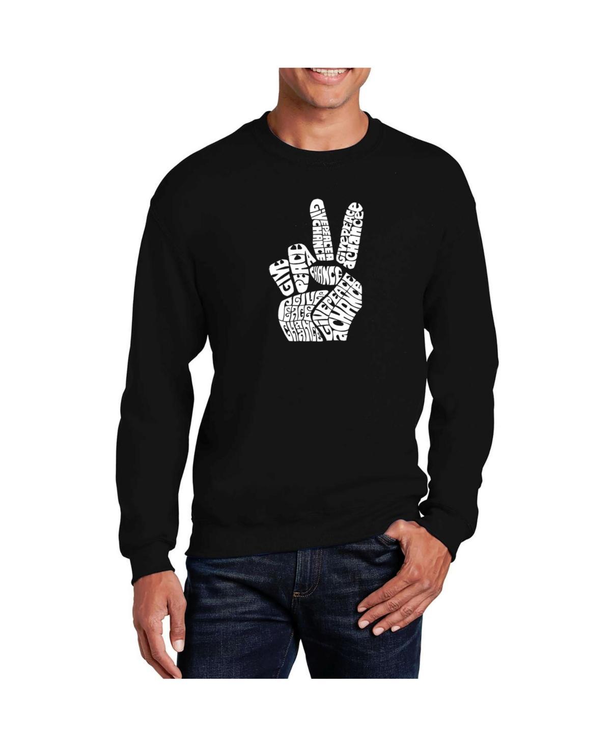 La Pop Art Mens Word Art Dog Paw Crewneck Sweatshirt Product Image