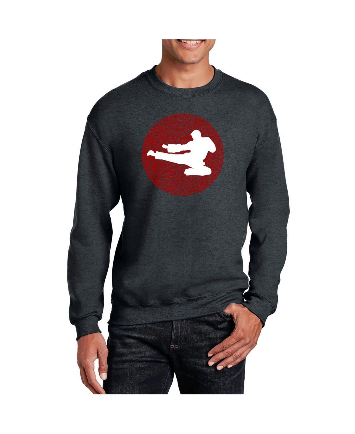 La Pop Art Mens Word Art Types Of Martial Arts Crewneck Sweatshirt Product Image