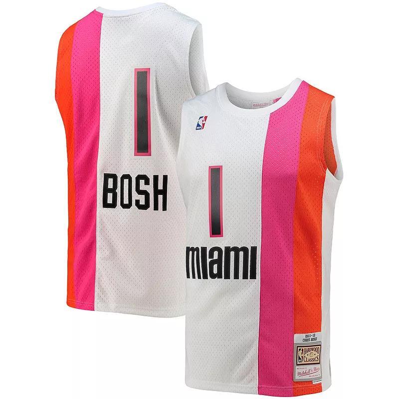 Mens Mitchell & Ness Chris Bosh Miami Heat 2011-12 Hardwood Classics Swingman Jersey Product Image