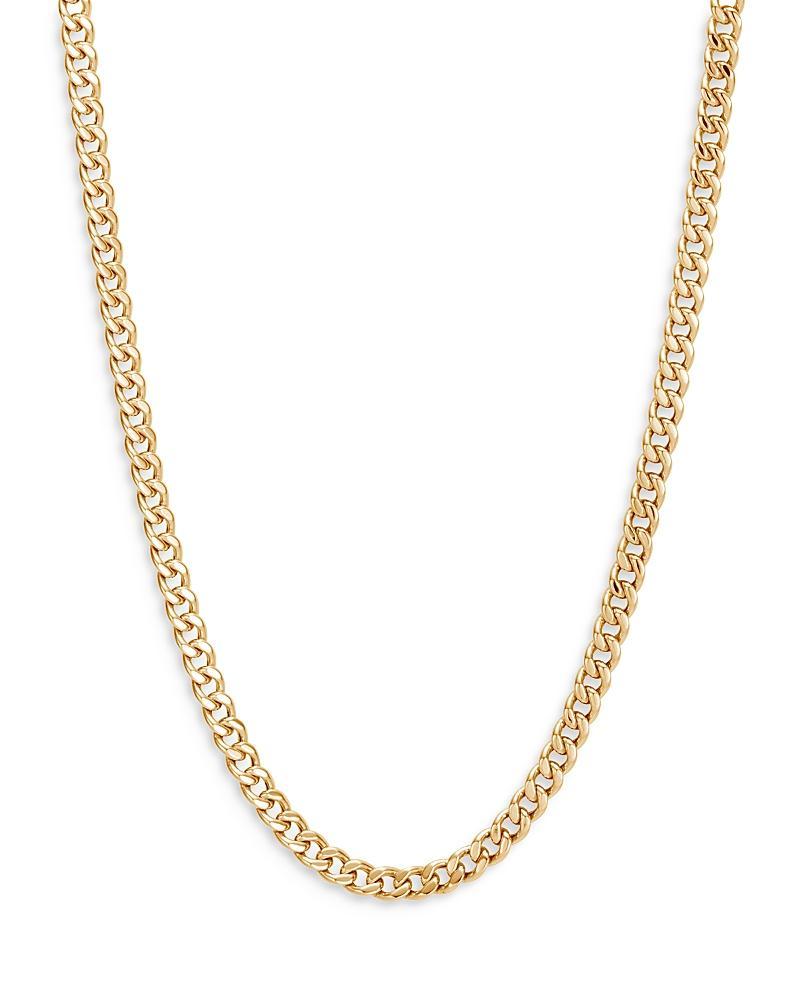 Mens 18K Gold Curb Chain Necklace Product Image