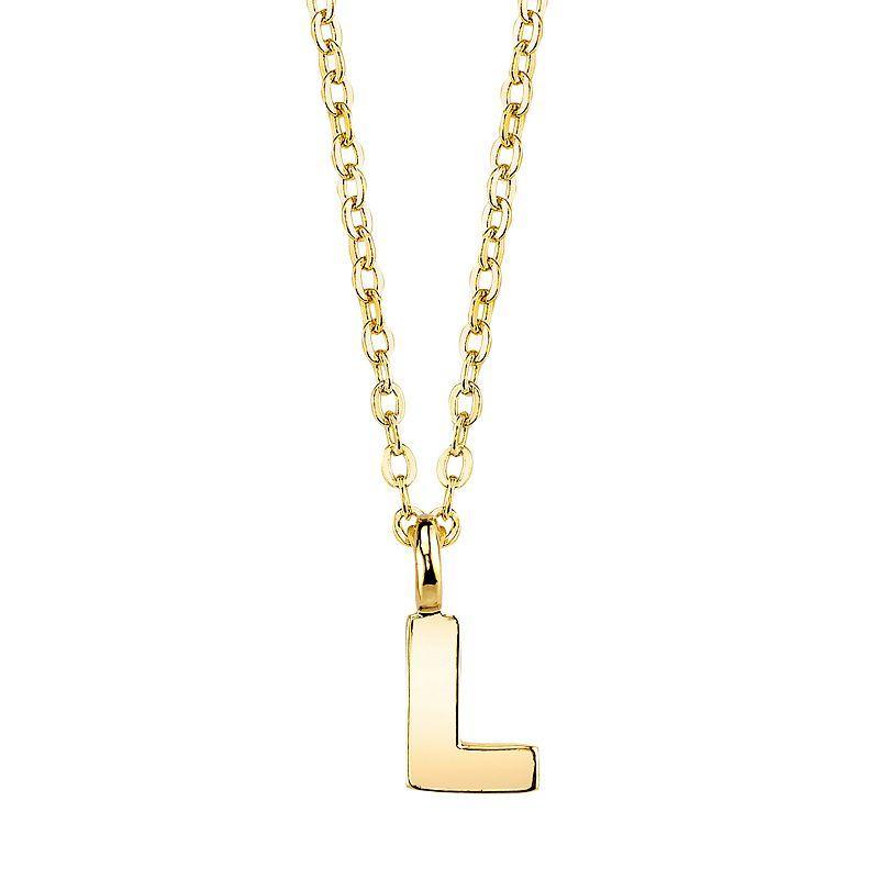 1928 Initial Pendant Necklace, Womens Yellow Product Image