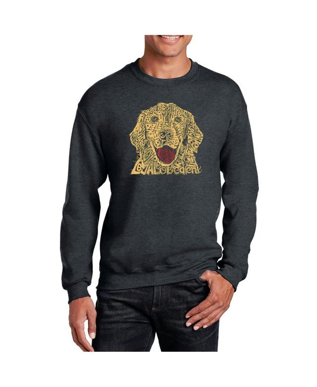 La Pop Art Mens Word Art Wolf Crewneck Sweatshirt Product Image