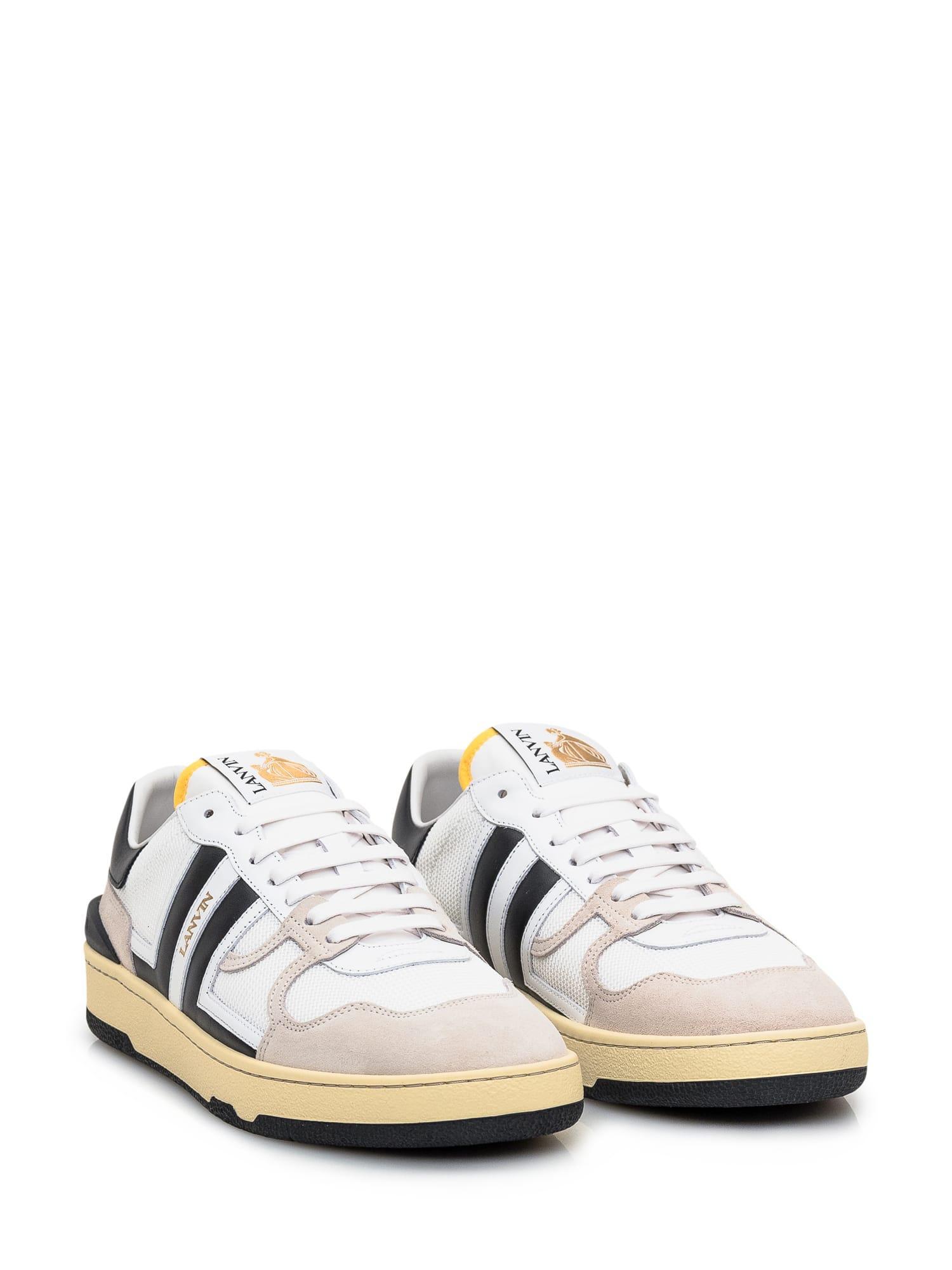 LANVIN Panelled Almond Toe Sneakers In White Product Image