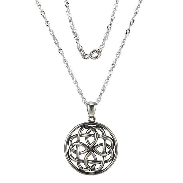 Sterling Silver Medallion Pendant Necklace, Womens Multicolor Product Image