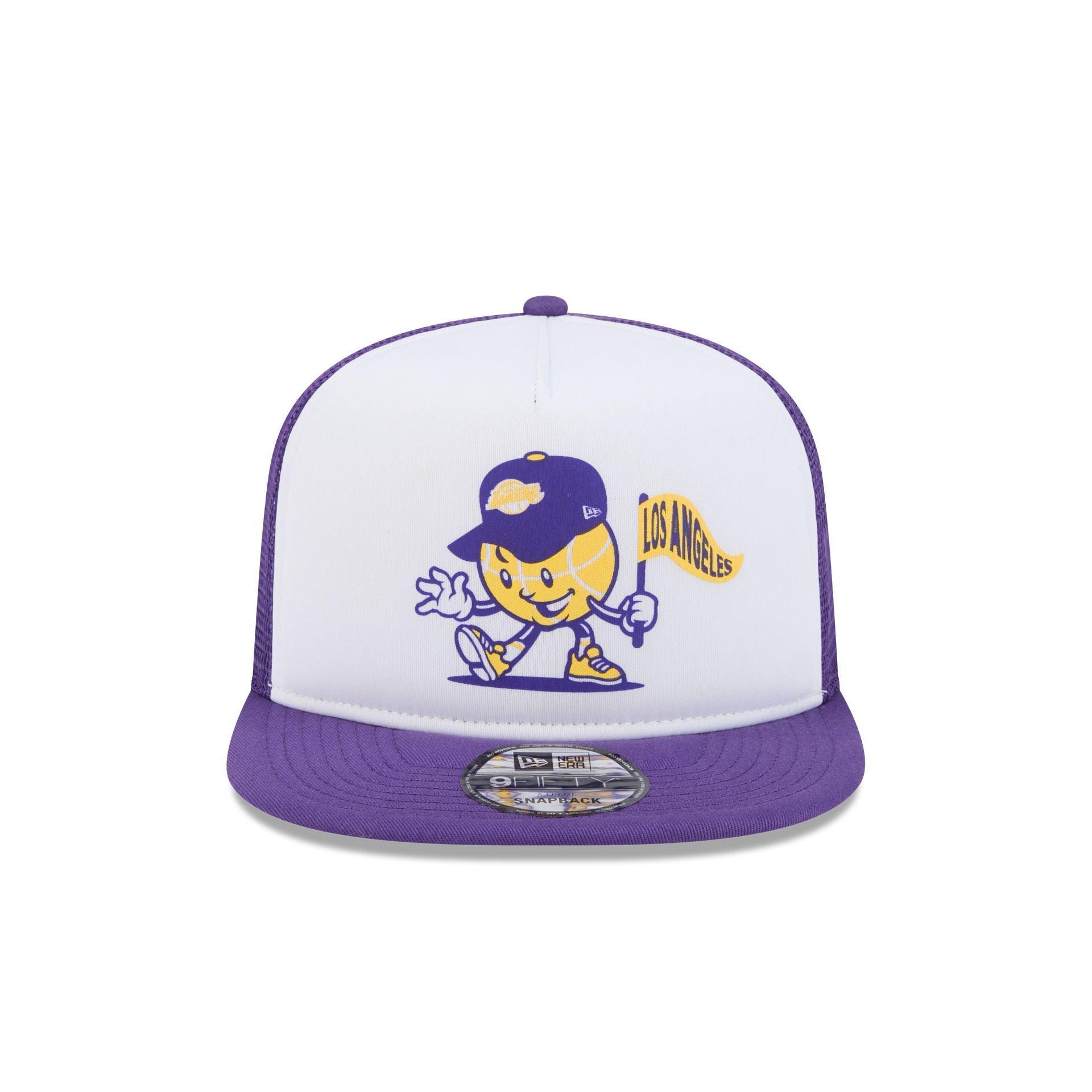 Los Angeles Lakers Court Sport 9FIFTY A-Frame Trucker Hat Male Product Image