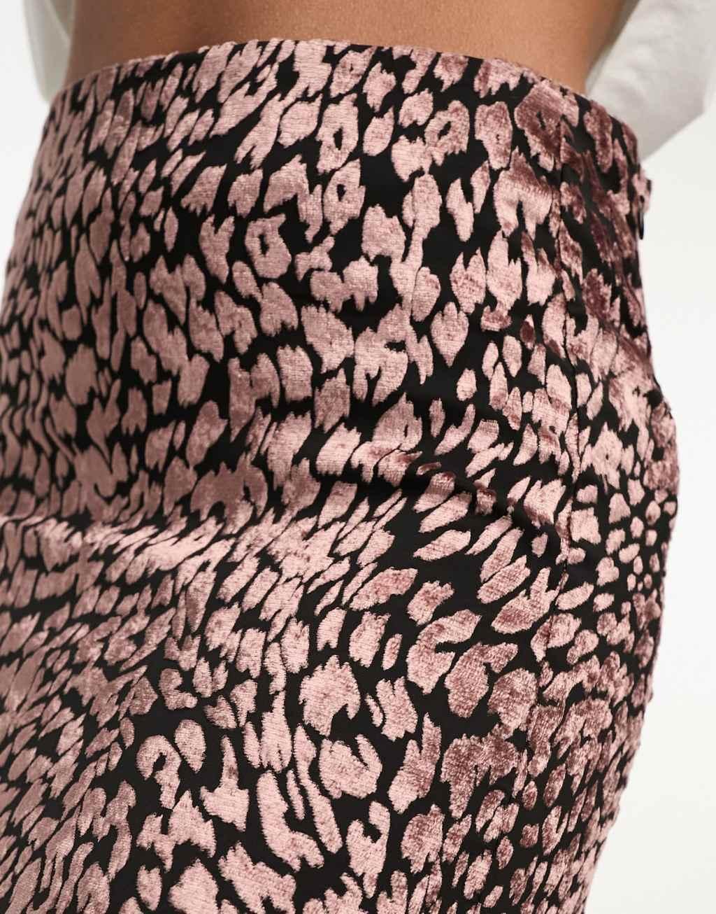 Miss Selfridge velvet burnout maxi skirt Product Image