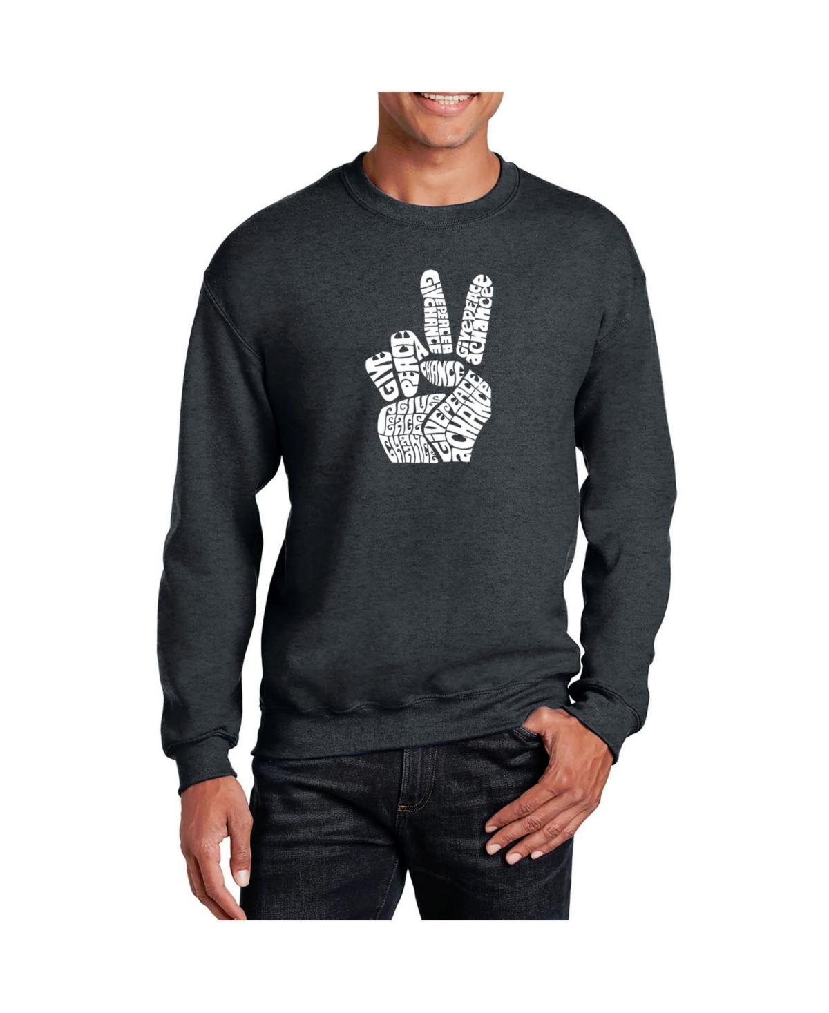 La Pop Art Mens Word Art Dog Paw Crewneck Sweatshirt Product Image