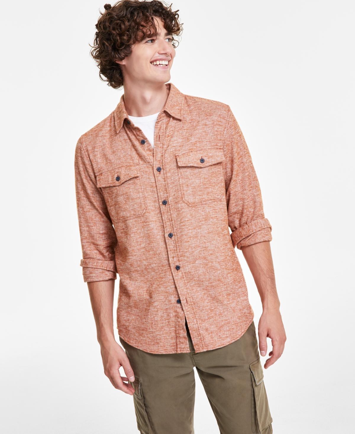 Sun + Stone Mens Alfred Long Sleeve Button-Front Flannel Shirt, Created for Macys Product Image