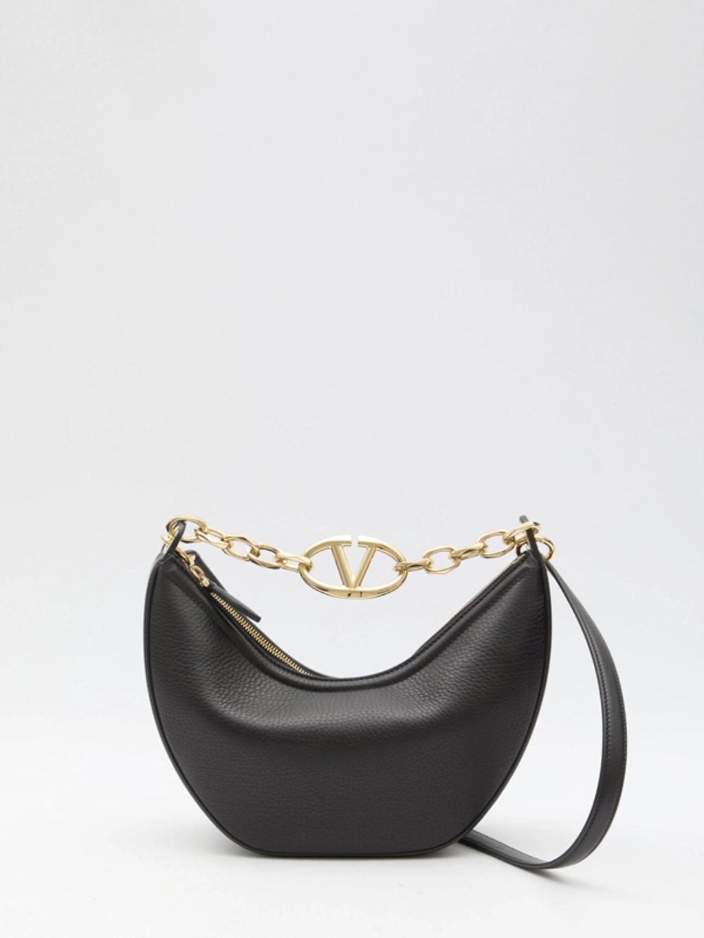 VALENTINO GARAVANI Vlogo Moon Small Hobo Bag In Black Product Image