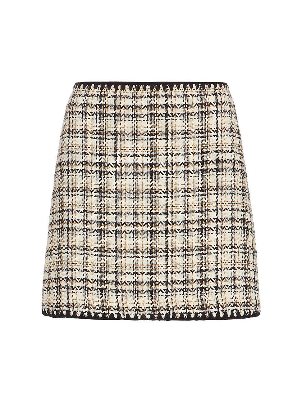 Veronica Beard Ohemia Plaid Tweed Miniskirt Product Image