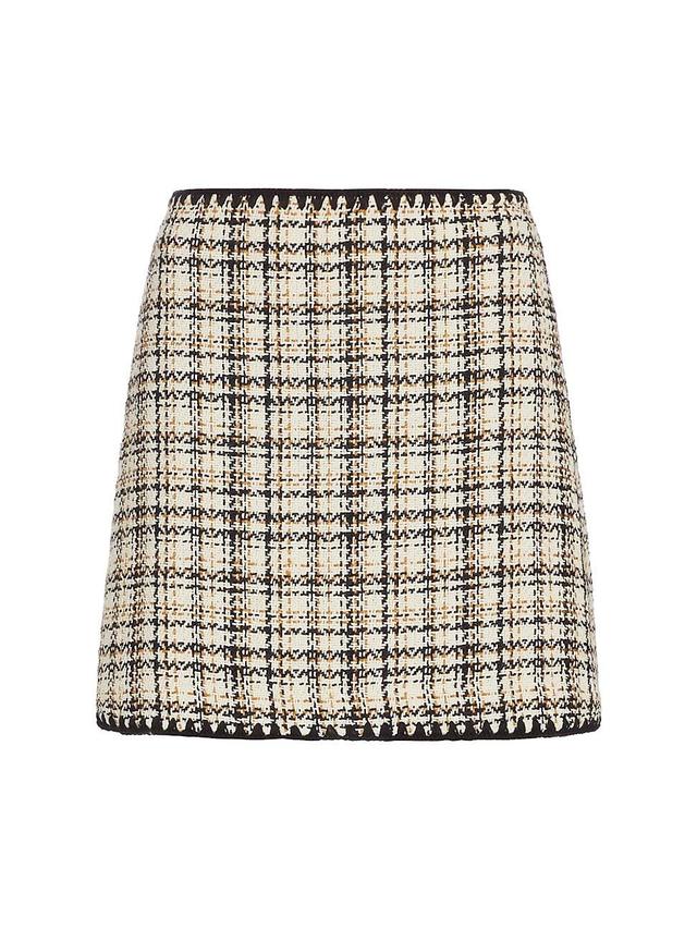 Ohemia Tweed Crochet-Trim Mini Skirt Product Image