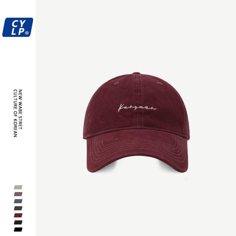 Lettering Embroidered Baseball Cap Product Image