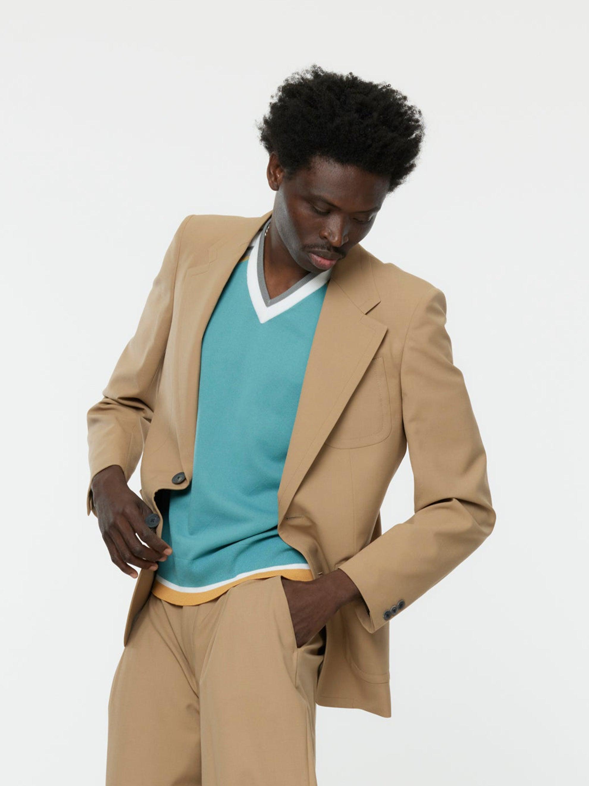 2-Button Sport Coat (Beige) Product Image