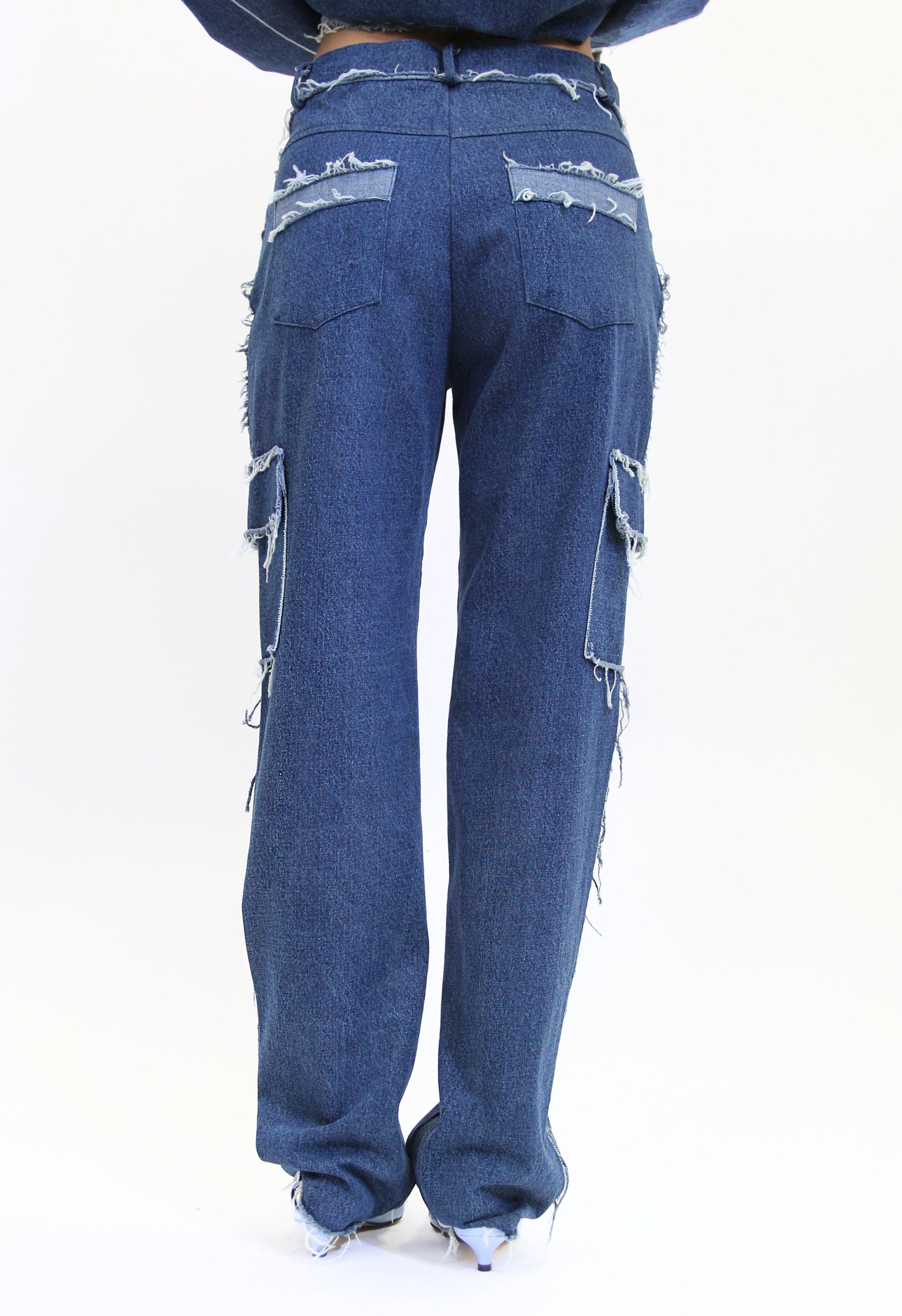 Mellow Distressed Denim Pants Product Image