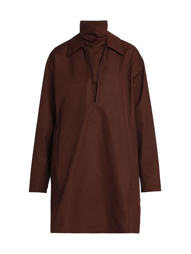 Womens Oversized Collar Shirtdress Product Image