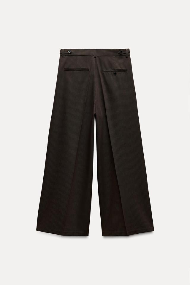 PINSTRIPE PANTS WITH BELT LOOPS Product Image