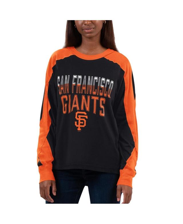 Womens G-iii 4Her by Carl Banks Black San Francisco Giants Smash Raglan Long Sleeve T-shirt - Black Product Image