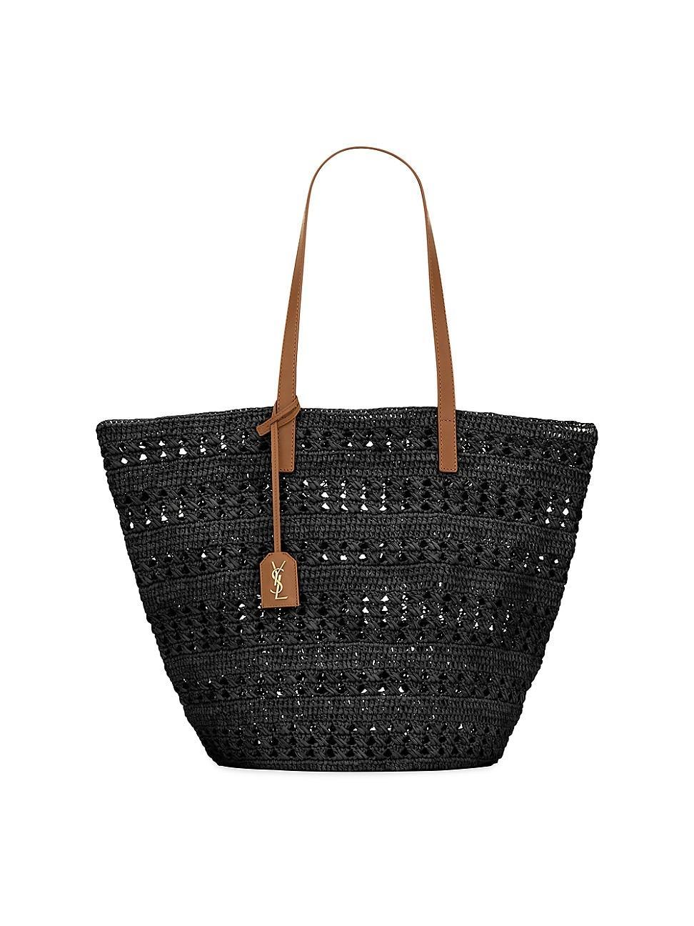 Womens Panier Medium Bag in Raffia Tote Bag Product Image