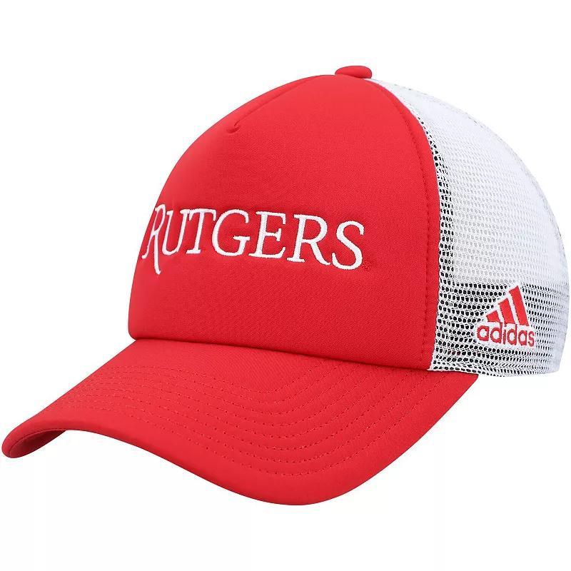 Mens adidas Scarlet Rutgers Scarlet Knights Foam Trucker Snapback Hat - Scarlet Product Image