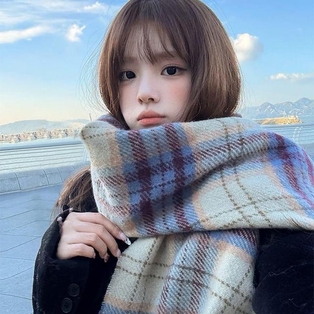 Plaid Fringe Scarf Product Image